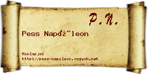 Pess Napóleon névjegykártya